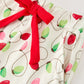 Christmas Lights Print Bow Tie Pajamas Set