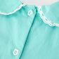 FALL Girls Aqua Floral Embroidered Smocked Dress