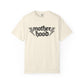 Motherhood graphic T-shirt with checkerboard lightning design