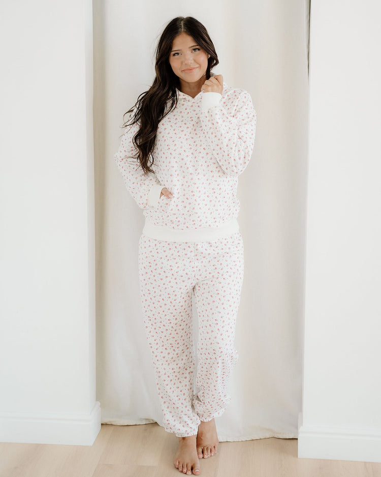 Rose Hoodie Sheath Sweatpants Set