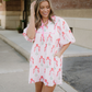 Catherine Puff-Sleeve Floral Mini Dress