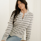 Ariana Button-Front Ribbed Short Cardigan