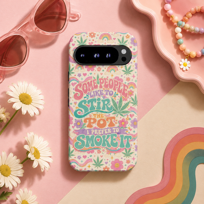 Retro Weed Phone Case | Cute Cannabis Stoner Girl Case