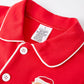 Christmas Red Boys Santa Claus Embroidered Pajamas