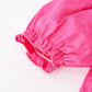 Girls Bow Smocking Embroidery Hot Pink Dress