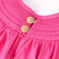 Girls Bow Smocking Embroidery Hot Pink Dress
