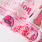 Pink TS Lapel Button Short Sleeve Shorts Pajama Set