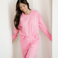 Amayah Striped Button-Front Two-Piece Pant Set
