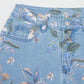 Kinsley Retro Floral Print Frayed Hem Shift Jeans