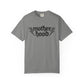 Motherhood graphic T-shirt with checkerboard lightning design