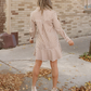 Dallas Striped Ruffle-Hem Shirt Dress