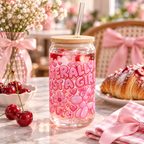 Literally Just a Girl | Pink Coquette 16oz Sipper Glass