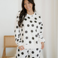 Polka Dot Pullover Drawstring Jogger Pant Set