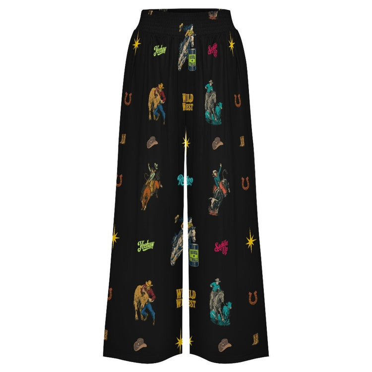 Baha Ranch The Last Roundup Rodeo High Waisted Wide Leg Pants