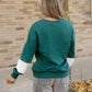 Mia Drop-Shoulder Baggy Sweatshirt | Evergreen