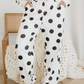 Polka Dot Pullover Drawstring Jogger Pant Set