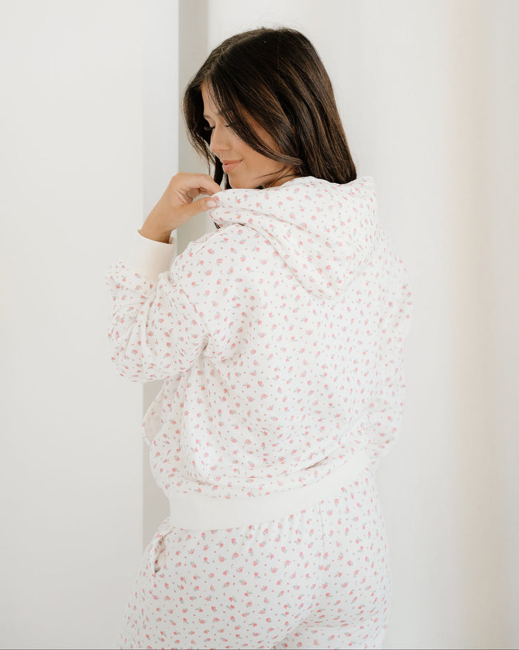 Rose Hoodie Sheath Sweatpants Set