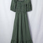 Daisy Plaid Shirred Ruffle-Hem Dress