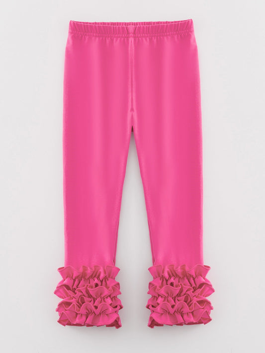 Milk Silk Ruffled Hot Pink Icing Legging