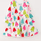 Christmas Tree Print Long Sleeve Dress