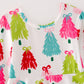 Christmas Tree Print Long Sleeve Dress