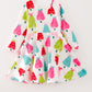 Christmas Tree Print Long Sleeve Dress