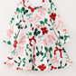 Girls Christmas Bow Print Dress