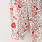 Christmas Red Floral Girls Dress Candy Cane Bow Embroidery Dress