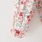 Christmas Red Floral Baby Girl Outfit Set Embroidery Bloomer Set