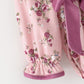 Fall Purple Floral Baby Girl Romper Bow Ruffle Long Sleeve