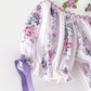 Fall Purple Floral Smocked Embroidered Baby Girl Romper
