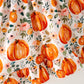Girls FALL Pumpkin Print Long Sleeve Dress