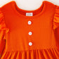Girls Fall Pumpkin Print Set