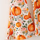 Girls Fall Pumpkin Print Set