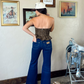 Wrangler Wanderer 622 Dark Wash Flare Jeans cowgirl styling