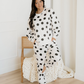Polka Dot Pullover Drawstring Jogger Pant Set