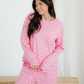 Amayah Striped Button-Front Two-Piece Pant Set