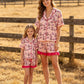 Mommy & Me Western Print Ruffle Pajama Set
