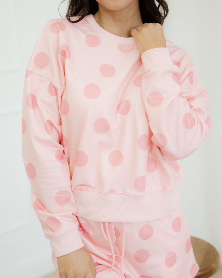 Kaylee Polka-Dot Drawstring Short Set