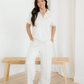 Addyson Polo Tee & Straight-Leg Pant Set