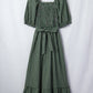 Daisy Plaid Shirred Ruffle-Hem Dress