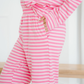 Amayah Striped Button-Front Two-Piece Pant Set