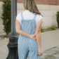 Jovie Ruffled Wide Leg Denim Overalls