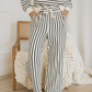 Talia Ruffle Trim Drop Shoulder Top Drawstring Loose Pant Set
