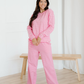 Amayah Striped Button-Front Two-Piece Pant Set