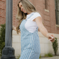 Jovie Ruffled Wide Leg Denim Overalls
