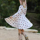 Halloween Vintage Cameo Print Girls Twirl Dress