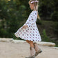 Halloween Vintage Cameo Print Girls Twirl Dress