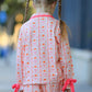 Halloween Thanksgiving Pumpkin Bow Girls Pajama Set