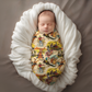 Retro Western Baby Swaddle Blanket | 30" x 40"
